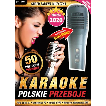 KARAOKE POLSKIE PRZEBOJE + MIKROFON PC DVD
