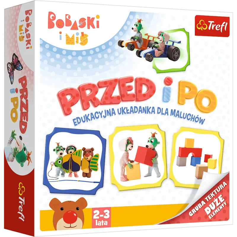 PRZED I PO TREFLIKI BOBASKI I MIŚ GRA PLANSZOWA TREFL 2+