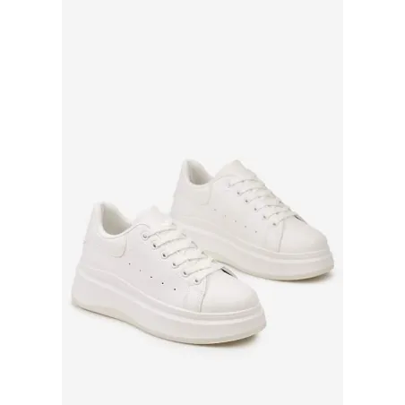 Białe Sneakersy Na Grubej Podeszwie Rozmiar 36