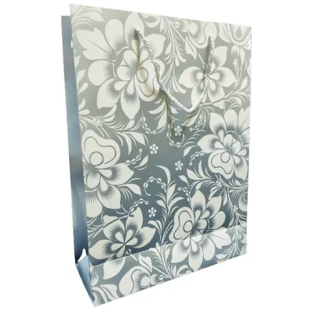 TORBA PREZENTOWA GLOSSY BIAŁAE KWIATY