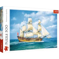 MORSKA PODRÓŻ ŻAGLOWIEC PUZZLE 500 ELEMENTÓW TREFL 9+