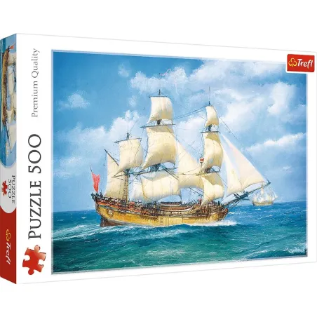 MORSKA PODRÓŻ ŻAGLOWIEC PUZZLE 500 ELEMENTÓW TREFL 9+