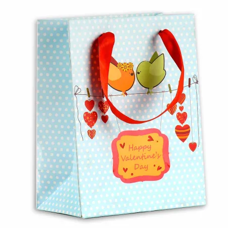 TORBA PREZENTOWA PTASZKI KOLOR LOVE 26 X 31 X 12 CM - Panon