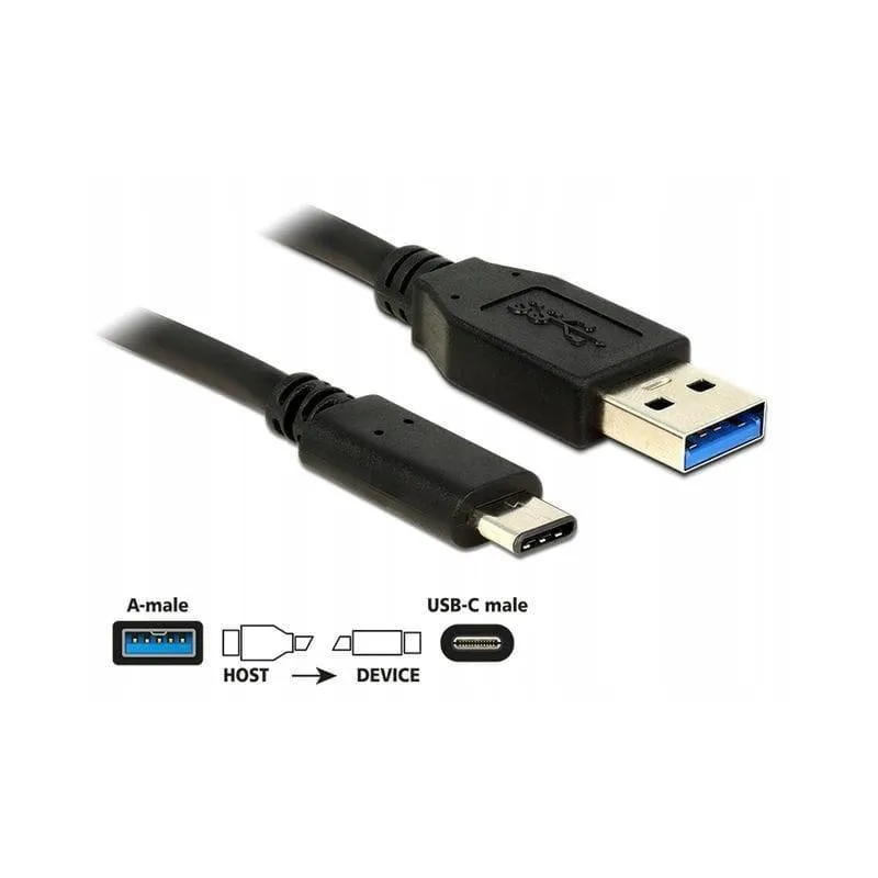 KABEL GEMBIRD USB 3.0 – USB-C 0,5M SUPERSPEED CZARNY