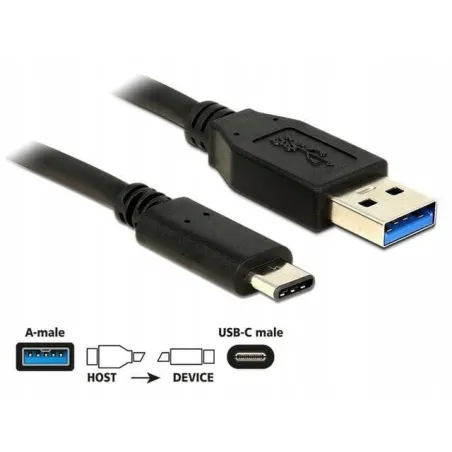 KABEL GEMBIRD USB 3.0 – USB-C 0,5M SUPERSPEED CZARNY