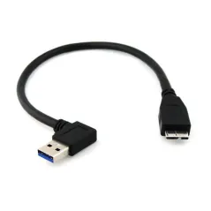 KABEL KĄTOWY USB 3.0 – MICRO USB 3.0 TYP B LEWY 0,2M