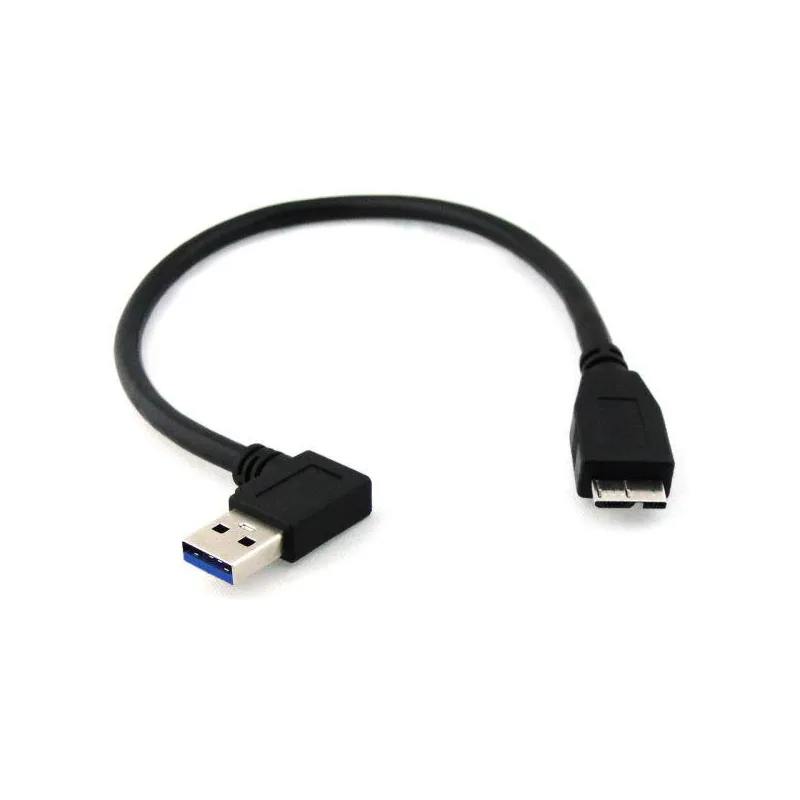 KABEL KĄTOWY USB 3.0 – MICRO USB 3.0 TYP B LEWY 0,2M