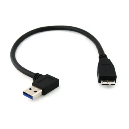 KABEL KĄTOWY USB 3.0 – MICRO USB 3.0 TYP B LEWY 0,2M