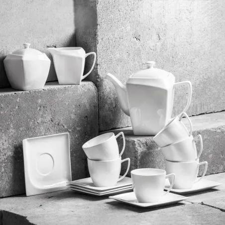 KOMPLET KAWOWY PORCELANA 220 ML 17-ELEMENTOWY AMBITION MONACO  II GATUNEK