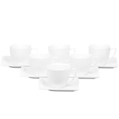 KOMPLET KAWOWY PORCELANA 220 ML 17-ELEMENTOWY AMBITION MONACO  II GATUNEK