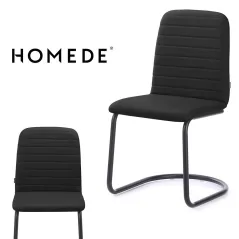 Krzesło Homede Cardin Czarne Metalowe Nowoczesny Styl Do Jadalni