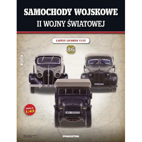 KOLEKCJA SAMOCHODY WOJSKOWE II WOJNY ŚWIATOWEJ 86 LAFFLY LICORNE GAZETA + MOD