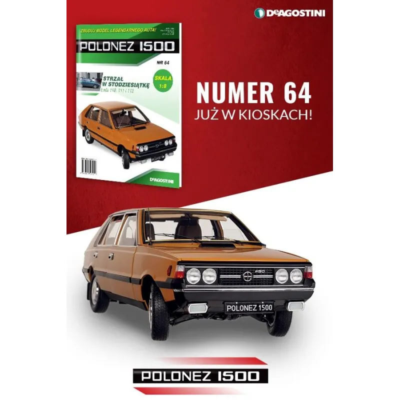 POLONEZ 1500 ZBUDUJ MODEL LEGENDARNEGO AUTA NR 64 PRAWA CZĘŚĆ PODŁOGI PLUS DYWANIK.