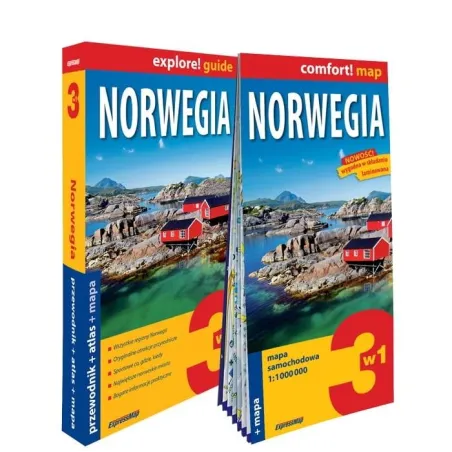 NORWEGIA 3W1 PRZEWODNIK + ATLAS + MAPA