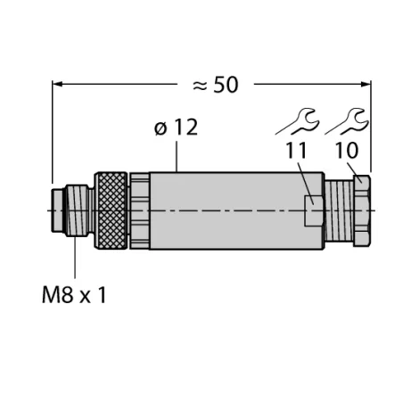 Złącze Męskie Rozbieralne M8 4-Pin Proste Bs5143-0 Turck