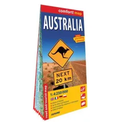 AUSTRALIA LAMINOWANA MAPA SAMOCHODOWO-TURYSTYCZNA 1:4 250 000