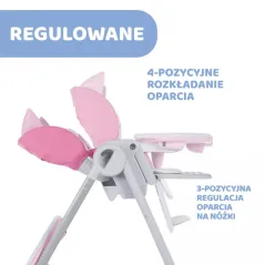 KRZESEŁKO DO KARMIENIA 3W1 CHICCO POLLY 2 START MISS PINK | 0+