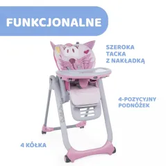 KRZESEŁKO DO KARMIENIA 3W1 CHICCO POLLY 2 START MISS PINK | 0+