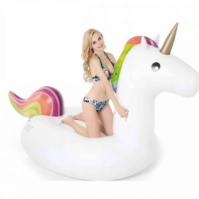 OGROMNY DMUCHANY MATERAC DO WODY JEDNOROŻEC 282 CM BASEN PLAŻA