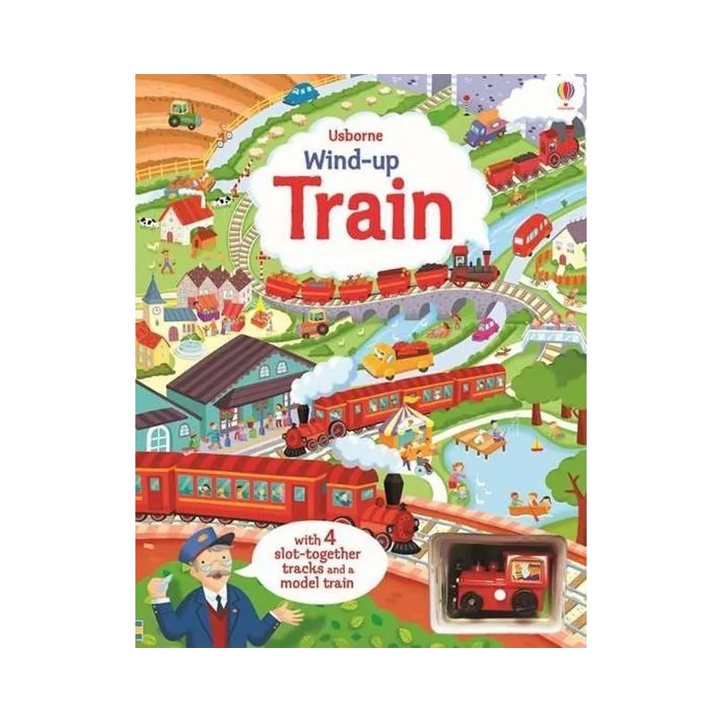 Windup train book with slottogether tracks and a model train  Watt Fiona