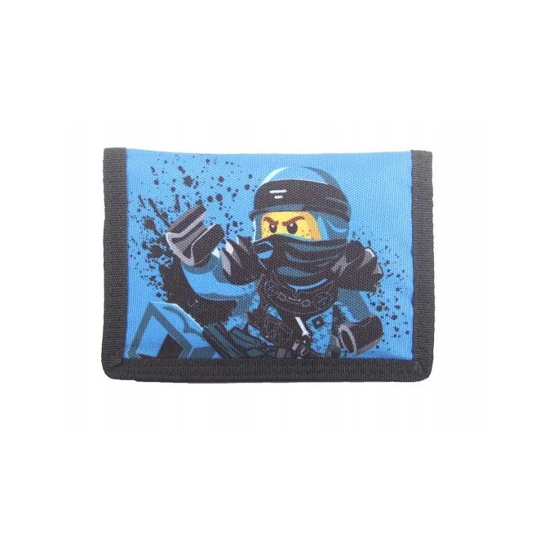 PORTFEL DZIECIĘCY LEGO NINJAGO JAY  Z KIESZENIAMI NA MONETY I BANKNOTY