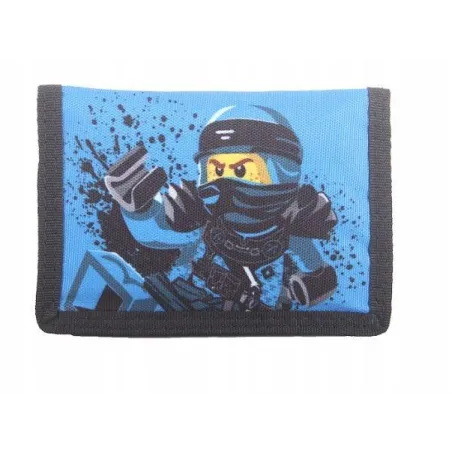 PORTFEL DZIECIĘCY LEGO NINJAGO JAY  Z KIESZENIAMI NA MONETY I BANKNOTY