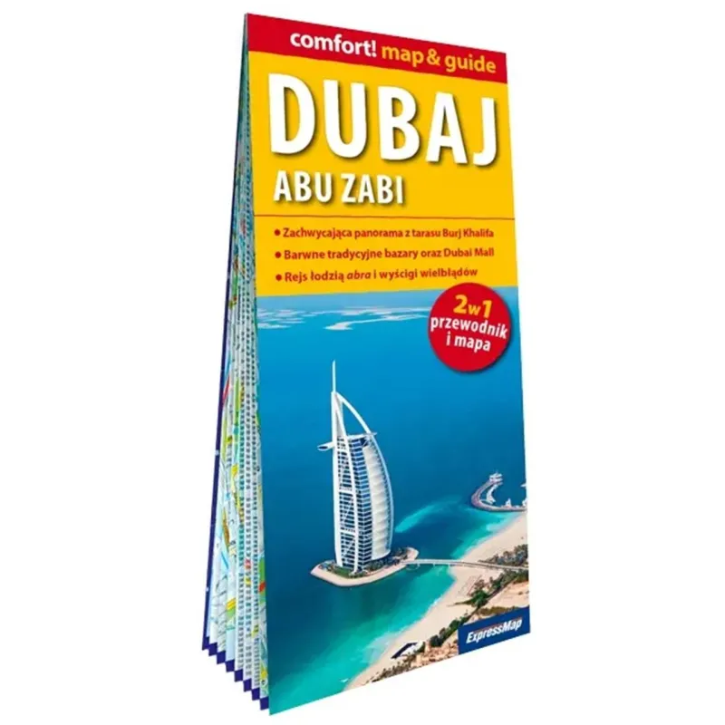 DUBAJ LAMINOWANY MAPGUIDE 2W1 PRZEWODNIK I MAPA