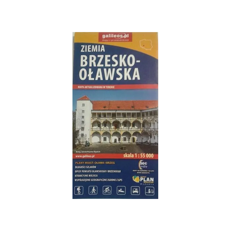 ZIEMIA BRZESKO-OŁAWSKA. MAPA AKTUALIZOWANA W TERENIE