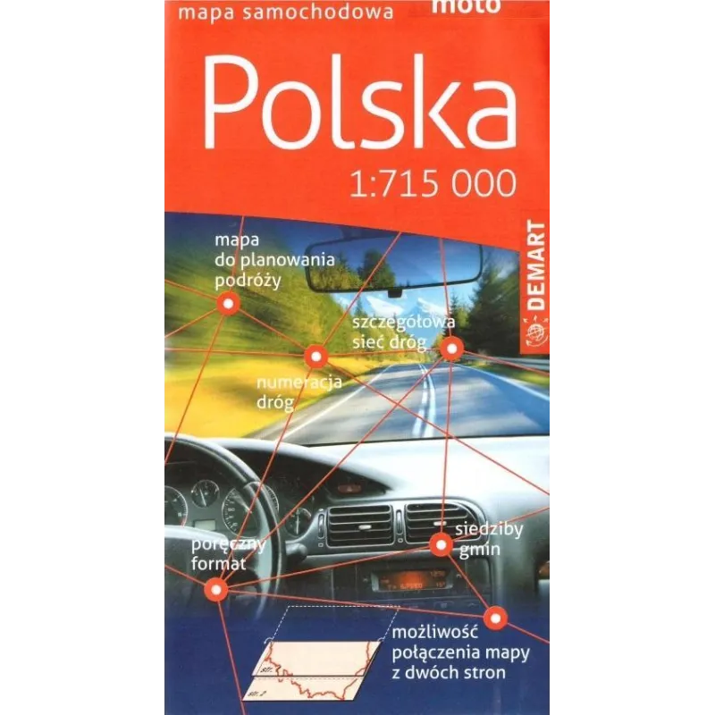 POLSKA 1:715 000 MAPA SAMOCHODOWA