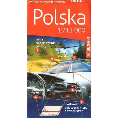 POLSKA 1:715 000 MAPA SAMOCHODOWA