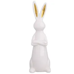 Figurka Ceramiczna Zając Ze Złotymi Uszami Altom Design 24,5 Cm
