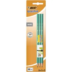 OŁÓWKI 3 SZTUKI + GUMKA + TEMPERÓWKA - BiC