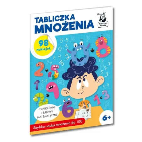 TABLICZKA MNOŻENIA Z NAKLEJKAMI. SZYBKA NAUKA MNOŻENIA DO 100. KAPITAN NAUKA 6+
