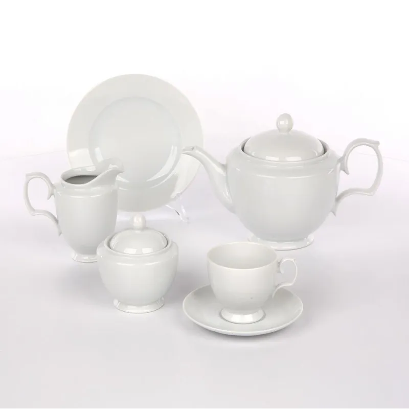 SERWIS KAWOWY PORCELANA POLSKA 12 OSÓB MARIAPAULA BIAŁA II GATUNEK - Altom