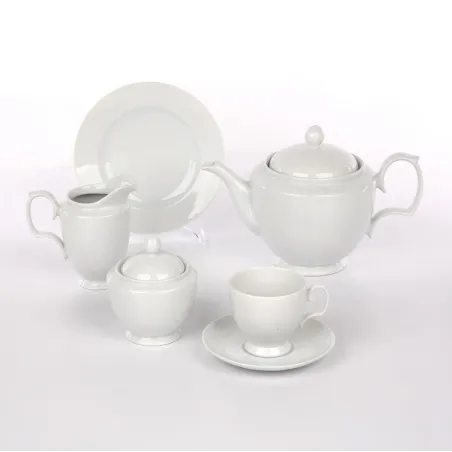 SERWIS KAWOWY PORCELANA POLSKA 12 OSÓB MARIAPAULA BIAŁA II GATUNEK - Altom