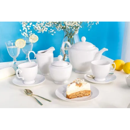 Serwis Kawowy Porcelana Polska 12 Osób Mariapaula Biała Ii Gatunek