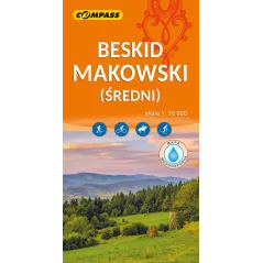 BESKID MAKOWSKI ŚREDNI MAPA LAMINOWANA 1:50 000