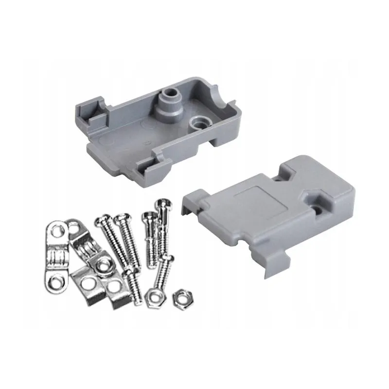 OBUDOWA ZŁĄCZA D-SUB 9-PIN PLASTIKOWA SZARA RS232