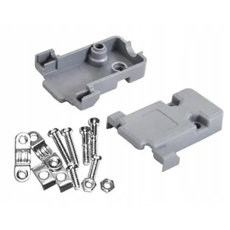 OBUDOWA ZŁĄCZA D-SUB 9-PIN PLASTIKOWA SZARA RS232