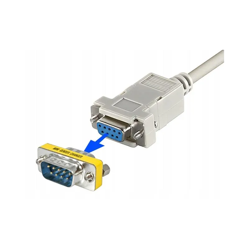 ADAPTER ŁĄCZNIK D-SUB DB9 MĘSKI-WTYK MĘSKI RS232