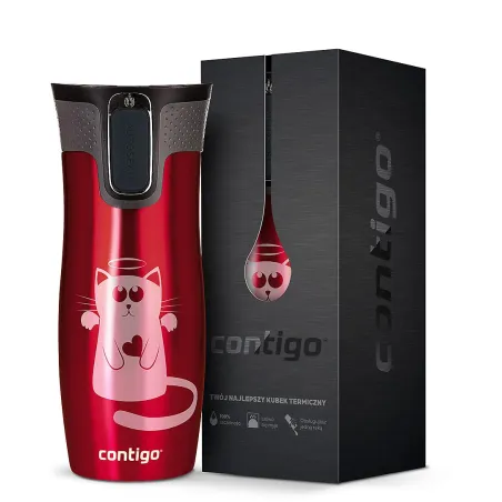 KUBEK TERMICZNY CONTIGO WEST LOOP KOT 470 ML LIMITOWANA EDYCJA - Contigo