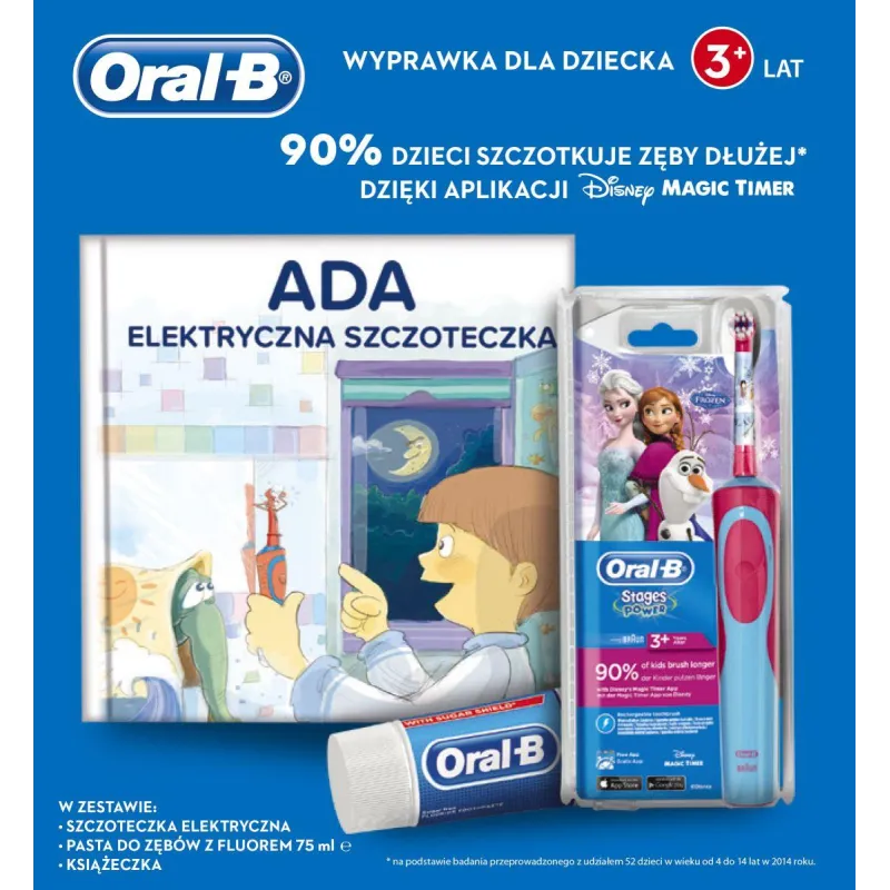 KRAINA LODU SZCZOTECZKA ELEKTRYCZNA ORAL-B + PASTA + KSIĄŻKA 3+ - Procter & Gamble