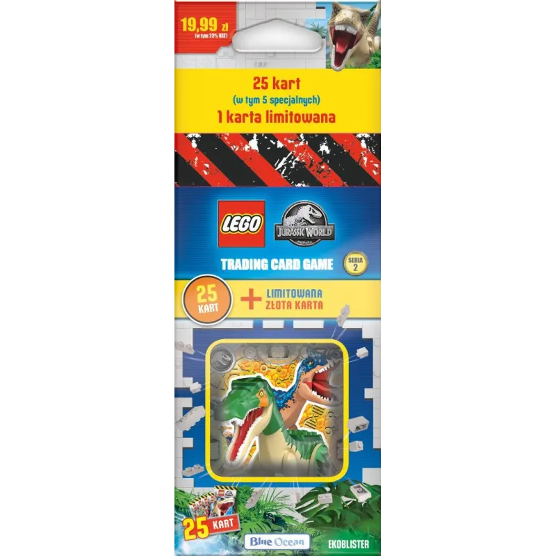 KARTY KOLEKCJONERSKIE LEGO JURASSIC WORLD TCG SERIA 2 BLISTER