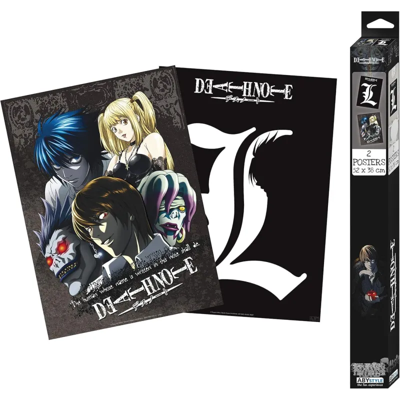 DEATH NOTE PLAKATY L & LIGHT – ZESTAW KOLEKCJONERSKI DLA FANÓW ANIME