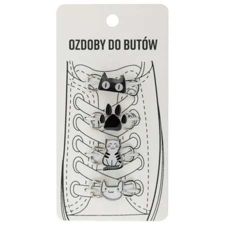 OZDOBA DO BUTÓW KOTY – CHARMSY PURRRFECT LOVE 4 SZT.