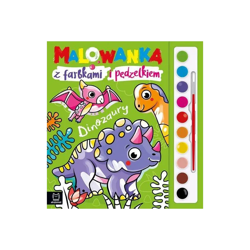 DINOZAURY. MALOWANKA Z FARBKAMI I PĘDZELKIEM II GATUNEK