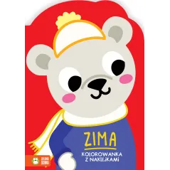 ZIMA. KOLOROWANKA Z NAKLEJKAMI