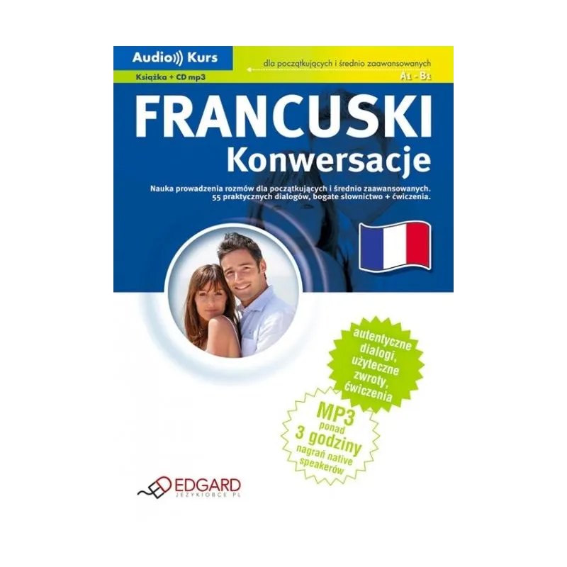 J.francuski. Konwersacje. Audio kurs. Książka  CD mp3 Praca Zbiorowa