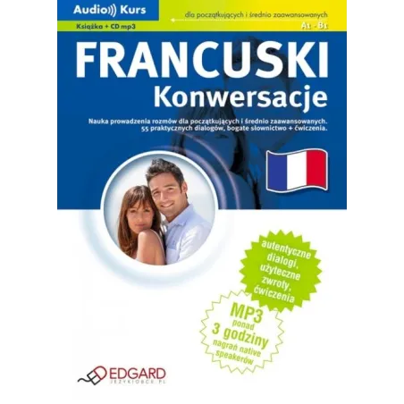 J.francuski. Konwersacje. Audio kurs. Książka  CD mp3 Praca Zbiorowa