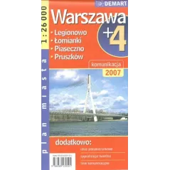 WARSZAWA +4 PLAN MIASTA 1:27 500